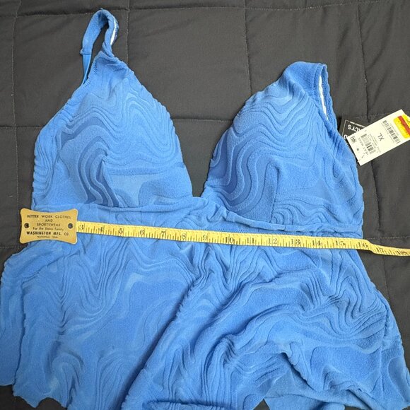 Bar III Women's Hanky-Hem Textured Tankini Top - Size: XL- NWT - Picture 13 of 13